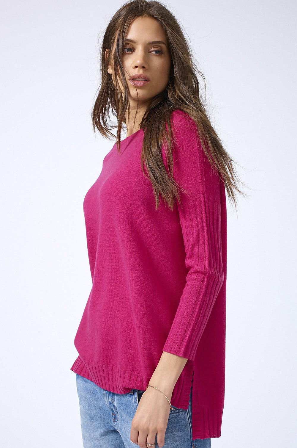 Womens Cashmere Boatneck Top