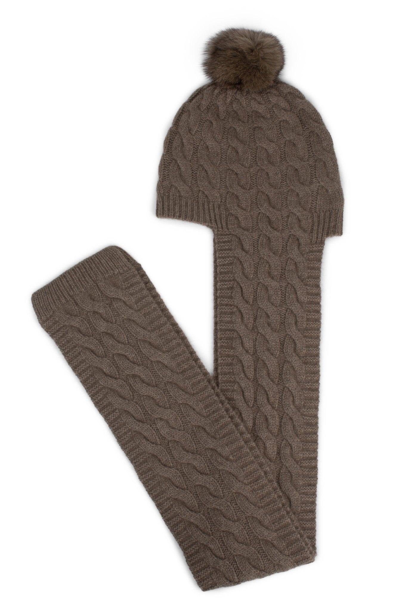 Cream Cashmere Hat and Scarf Set main image 0